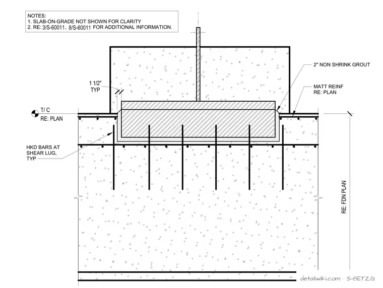 S-8ETZG — Base Plate At Braced Frame