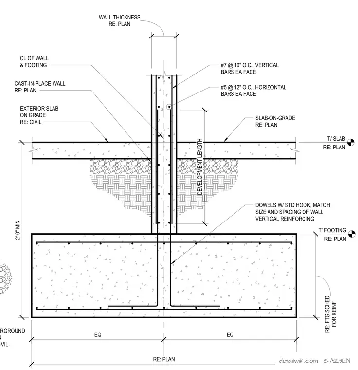 S-AZ9EN — 12   Section At Driveway Wall