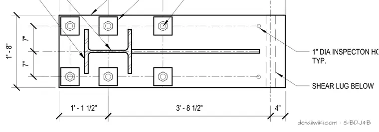 S-BDJ4B — Braced Frame Base Plate