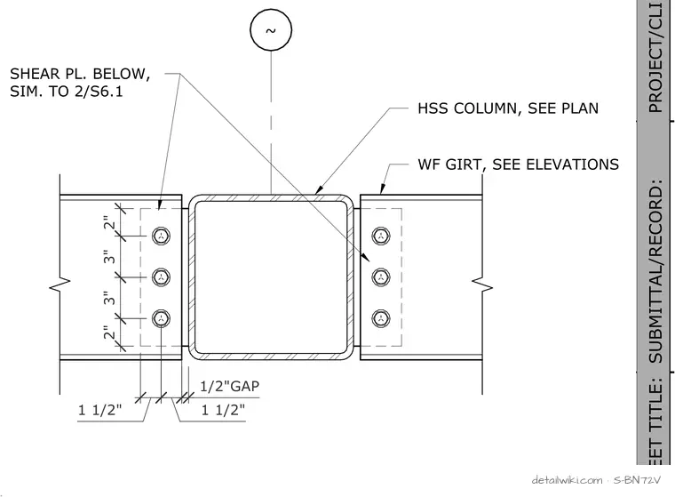 S-BN72V — Wf Girt To Column