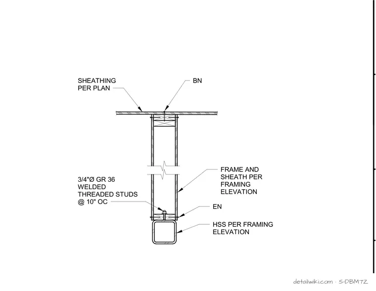 S-DBM7Z — Shear Wall At Sloping Roof