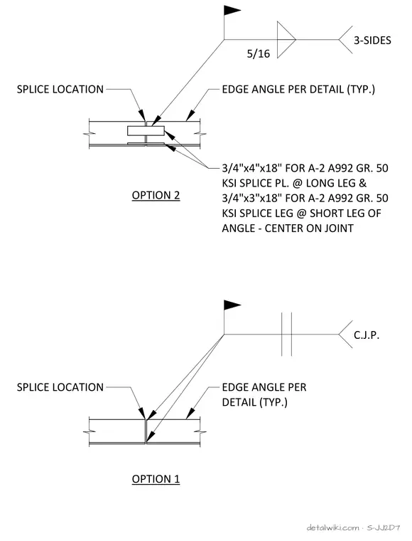 S-JJ2D7 — Edge Angle Splice Details