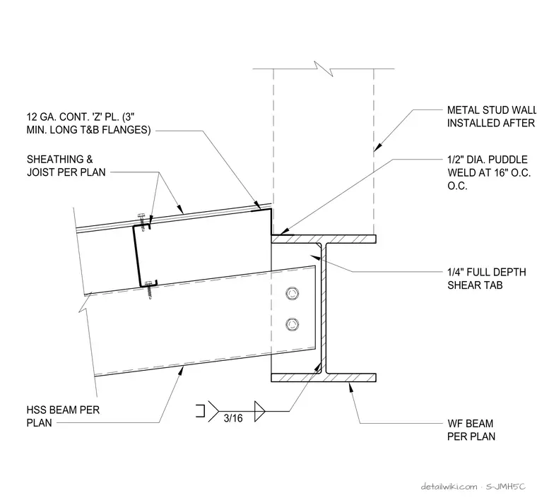 S-JMH5C — Low Roof To Collector Beam Conn. Along Line