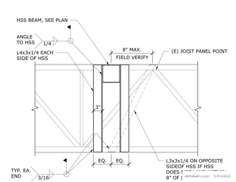 S-K4QGZ — Hss To (E) Roof Joist