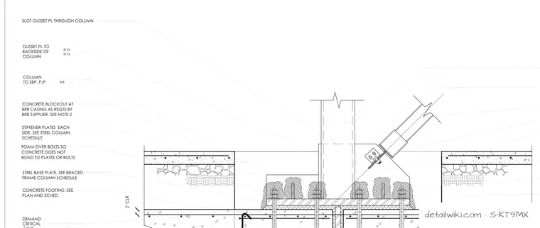 S-KT9MX — Brace Frame Column At Footing