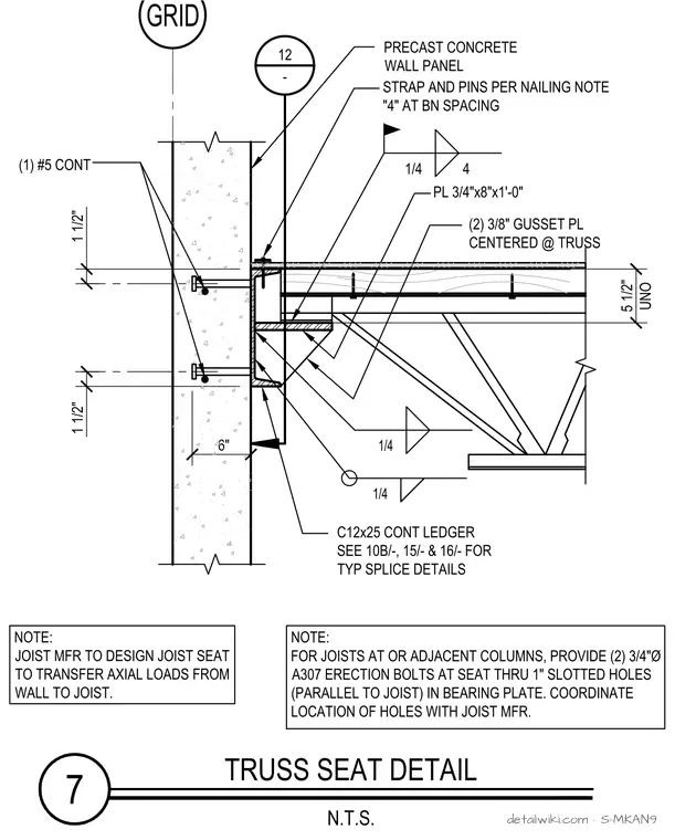 S-MKAN9 — Truss Seat Detail
