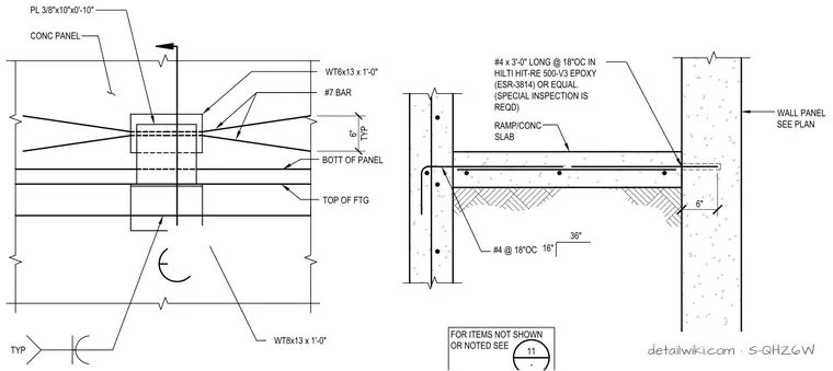 S-QHZ6W — Typical Exterior Footing Under Glazing
