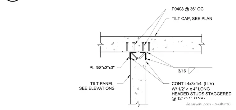 S-QKP3C — Tilt Cap Conn. To Tilt Panel