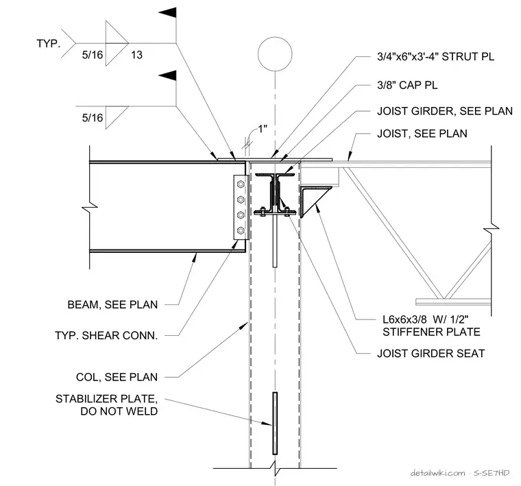 S-SE7HD — Brace - Beam To Column At Joist