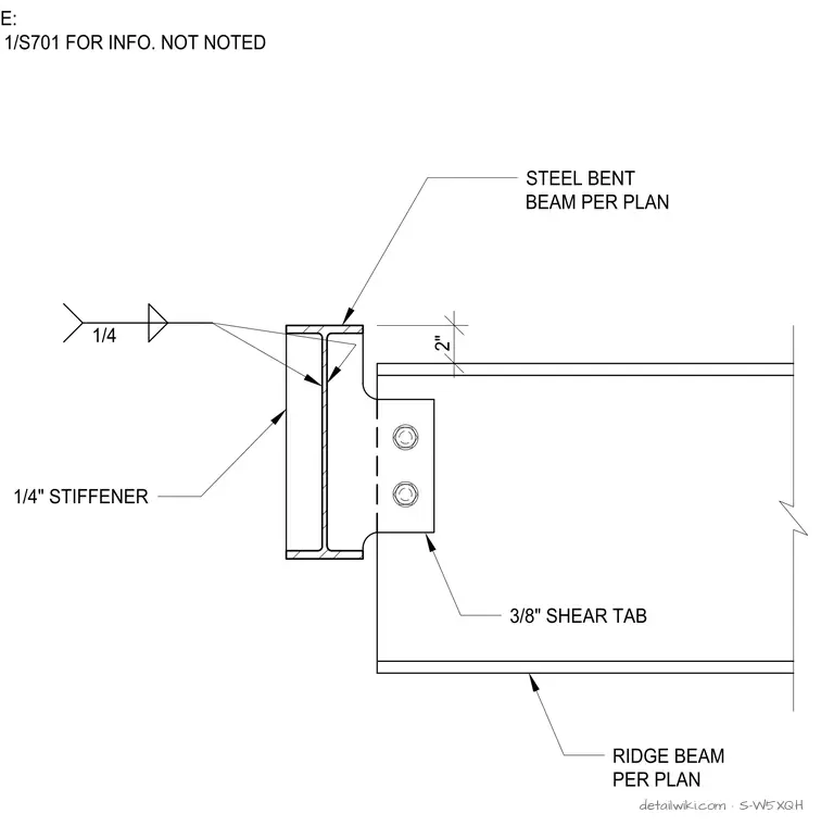 S-W5XQH — Ridge Beam To Steel Bent Conn.