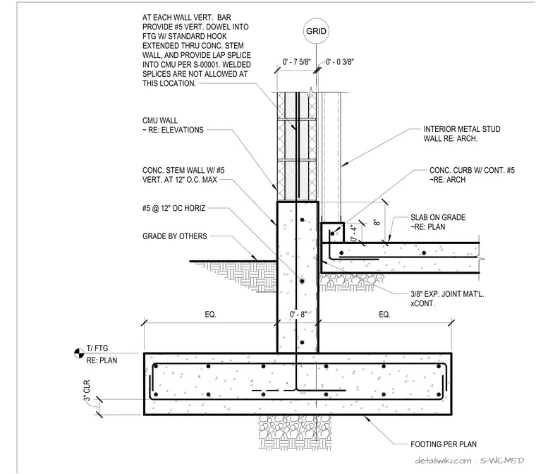 S-WCM5D — Section At Exterior Wall