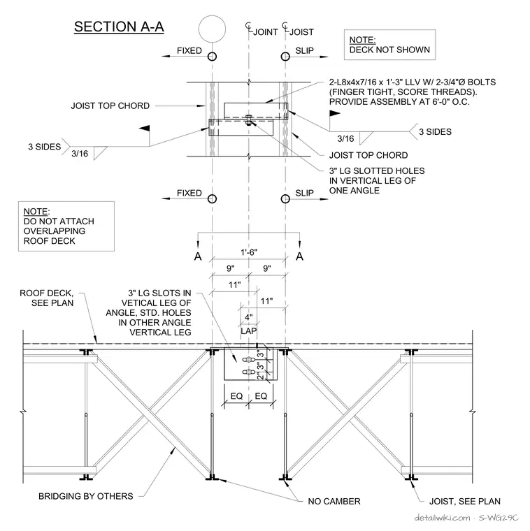 S-WG29C — Expansion Joint Detail At Sister Joist