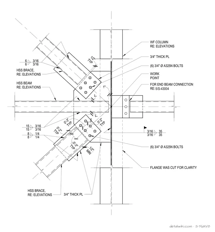 S-Y6XV8 — Screen Wall Vertical Brace Connection