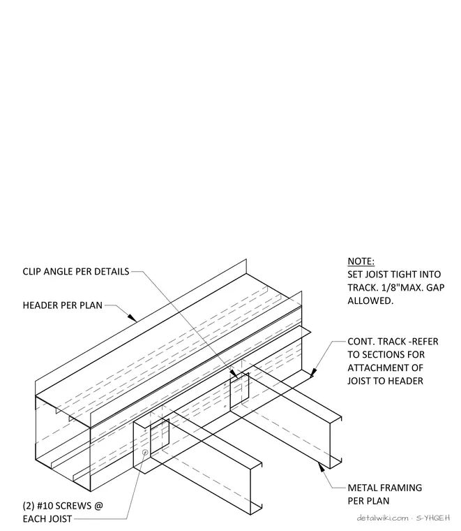 S-YHQEH — Joist-To-Header Conn. Detail