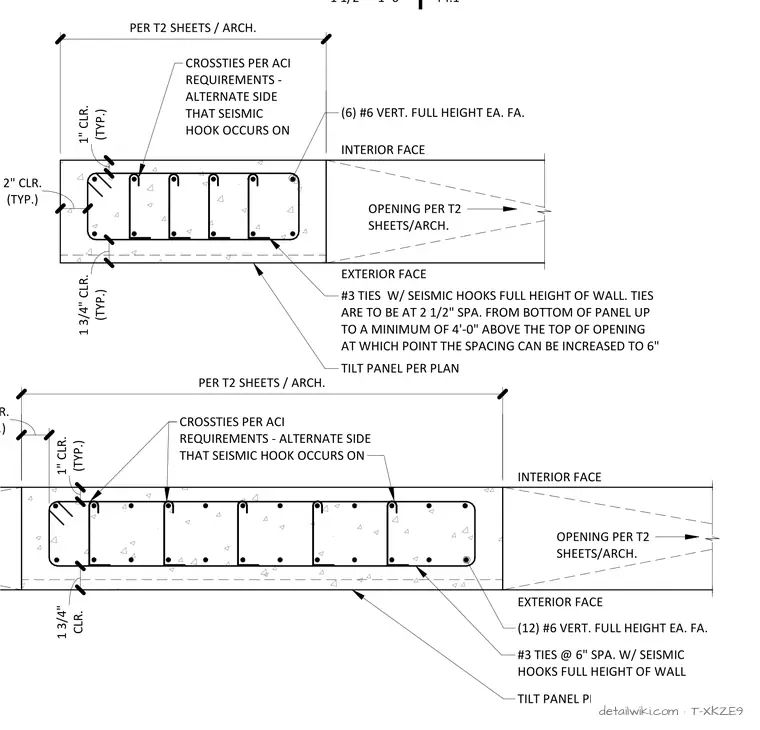 T-XKZE9 — Typ. Panel Leg Reinf. @ Openings