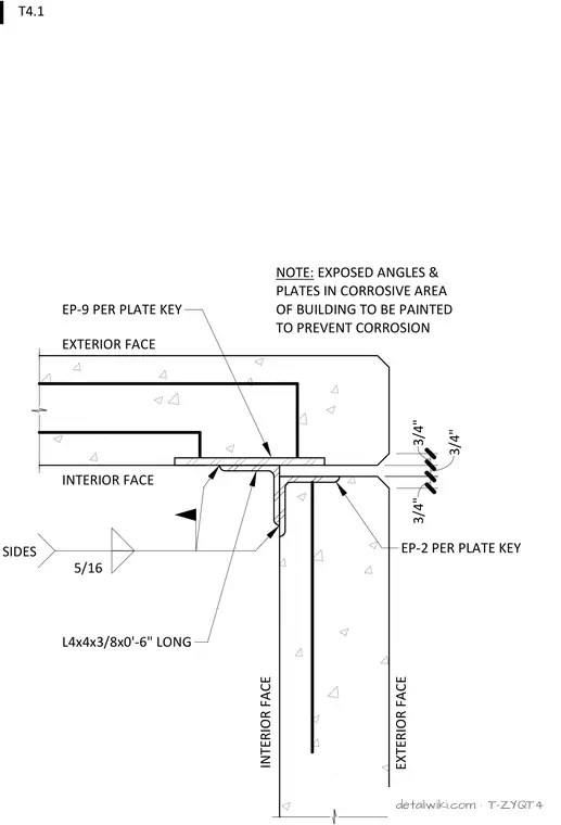 T-ZYQT4 — Typ. Panel Corner Detail - Angle